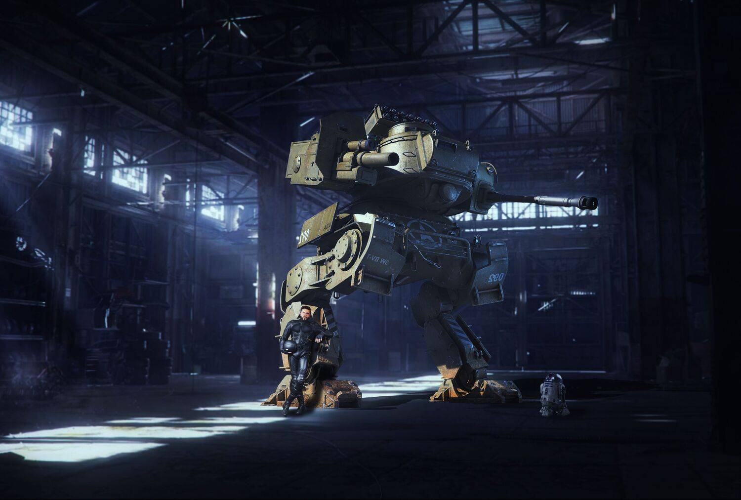 ангар, робот, мужчина, Sergii Vidov