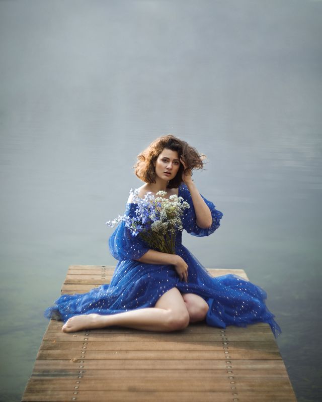 арт, фотография, женщина, девушка, озеро, гелиос Warm November фото превью