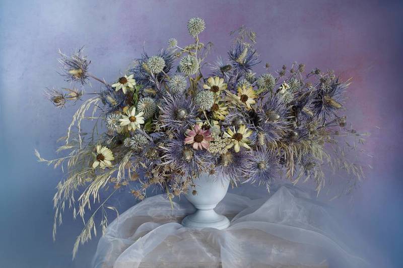 Натюрморт с сухоцветами. фото превью