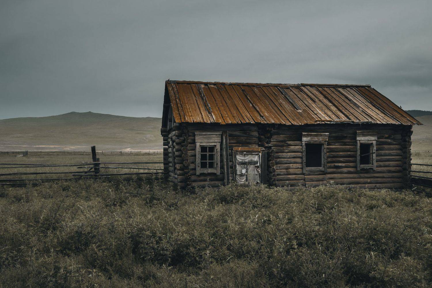 пейзаж, байкал, ольхон, дом, лето, Александр Марфин