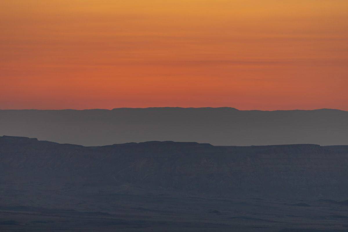sunrise, mountains, layers, landscape, nature, israel, Nikolay Tatarchuk