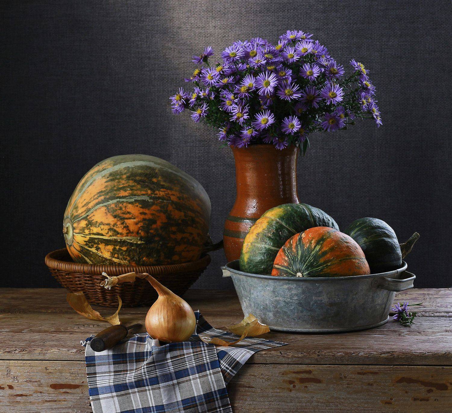 натюрморт, фотонатюрморт, октябрь, осень, тыква, цветы, наталья казанцева, Наталья Казанцева