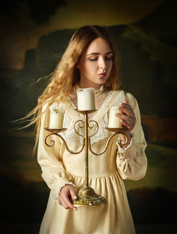 fine art, portrait, female portrait, портрет, женский портрет, файнарт Дуновение ветра фото превью