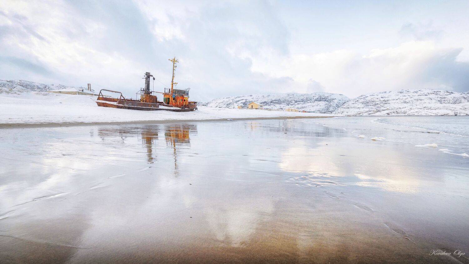 пейзаж, природа россии, кольский полуостров, север, красота природы, снег, зима, зимний пейзаж, териберка, ОЛЬГА КОВАЛЁВА