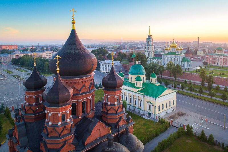 россия, тула, кремль, архитектура, город, аэрофото Тула. Исторический центр. Тульский кремль. фото превью