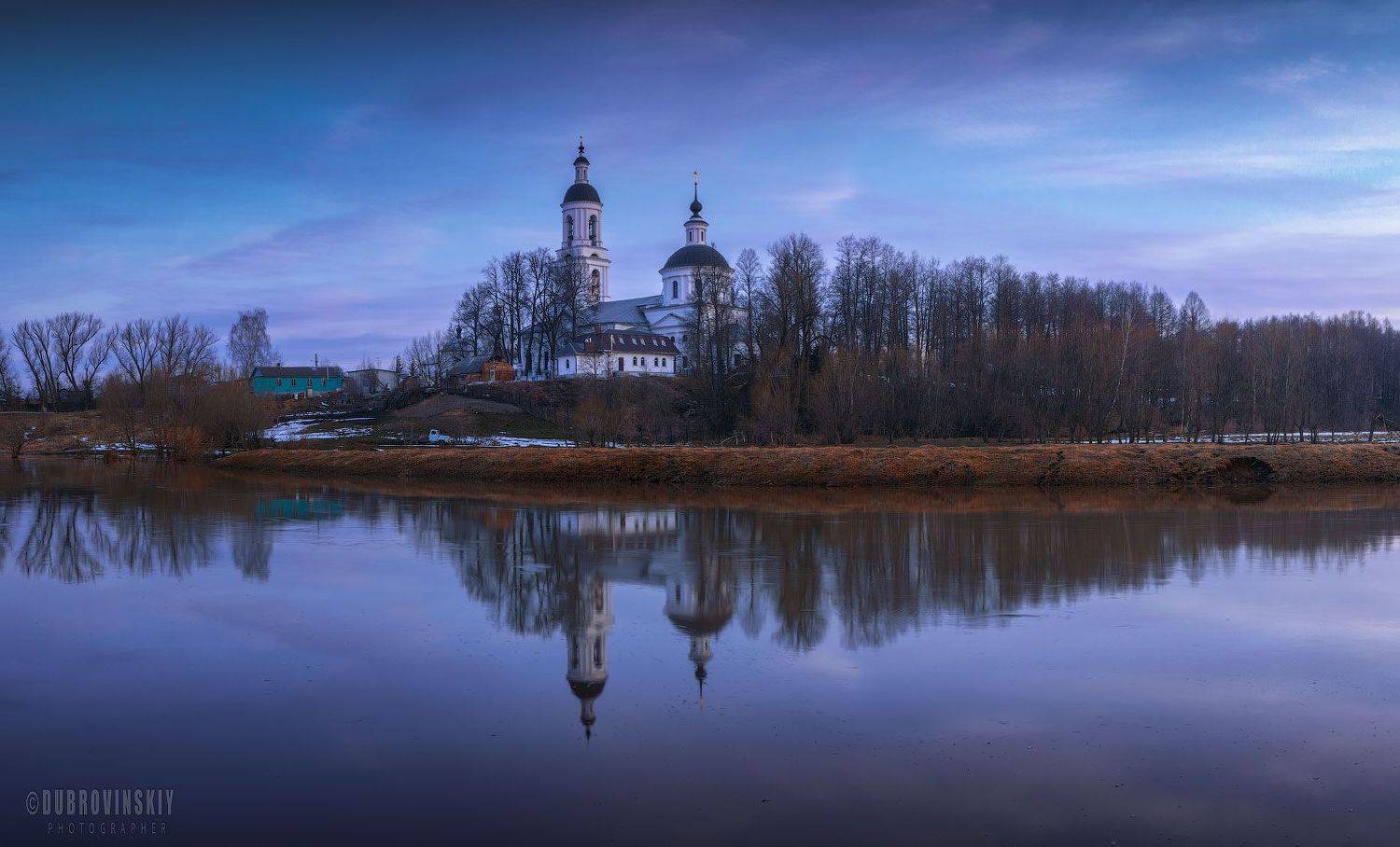 филипповское, владимирская область, рассвет, храм, шерна, река, Михаил Дубровинский