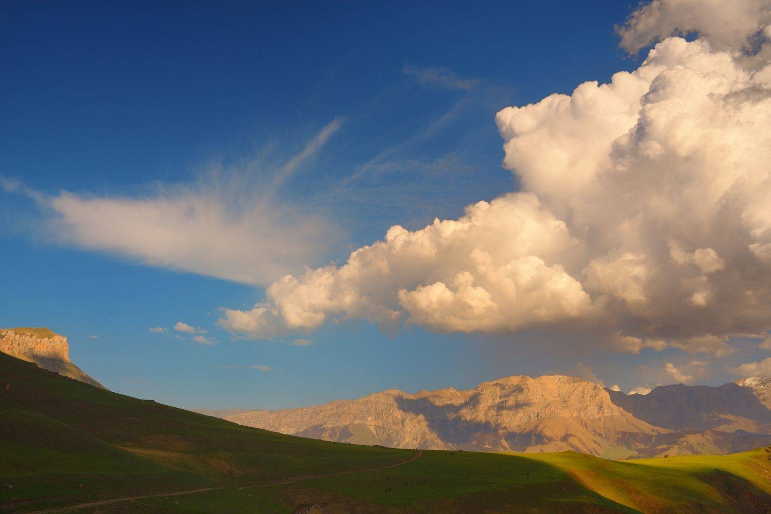 горы лето вечер кавказ, Александр Жарников