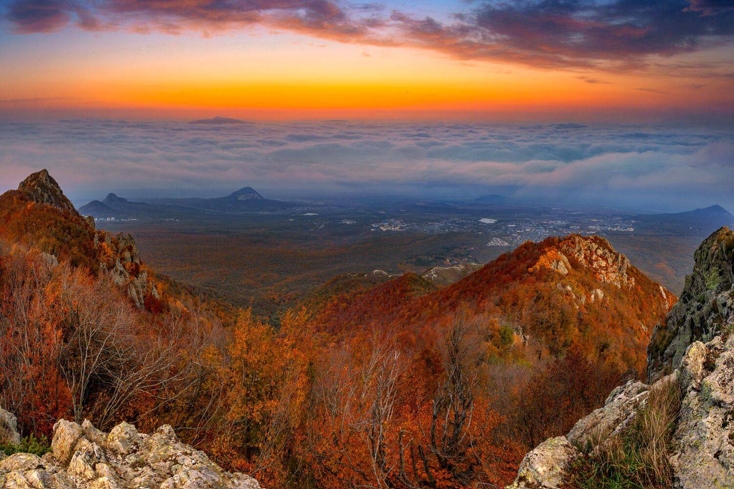 бештау,осень,пейзаж,панорама,кмв, Елена Брежицкая