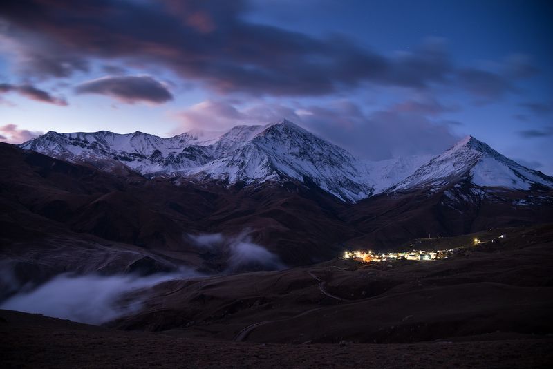 caucasus, mountains, dawn, dusk, clouds, journey, кавказ, дагестан, горы, рассвет, сумерки, облака, путешествие  фото превью