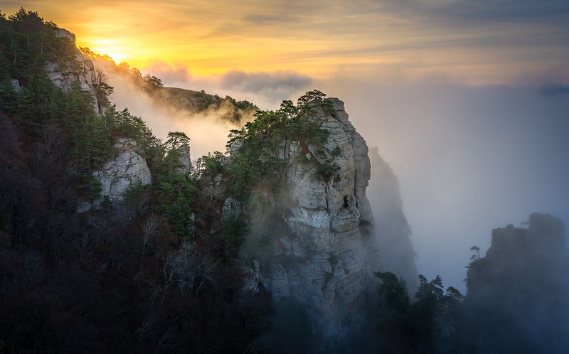Восход солнца над Демерджи-яйла фото превью