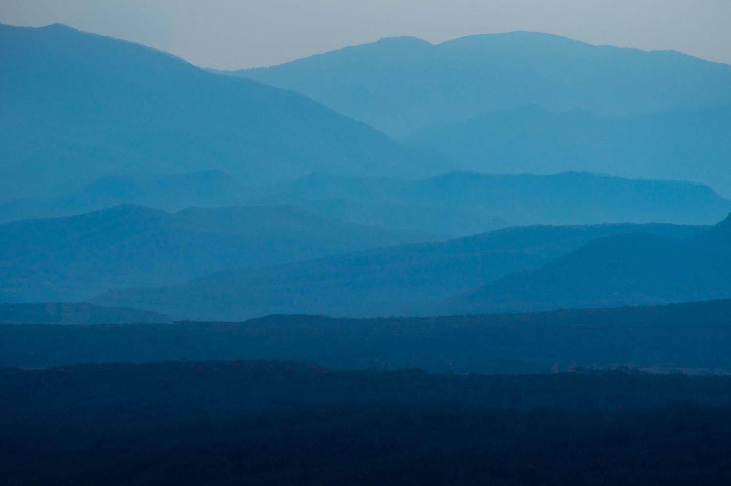горы, ландшафт, абстракция, синева, волны, Константин Костин