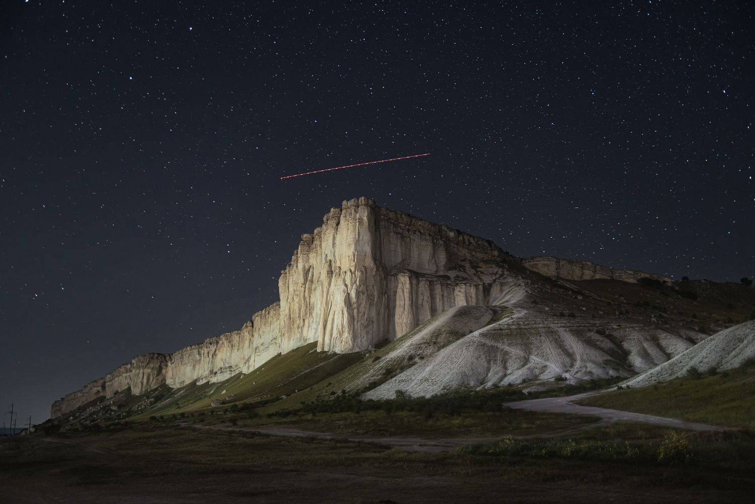 белая, скала, ак-кая, крым, ночь, звезды, Сальников Евгений