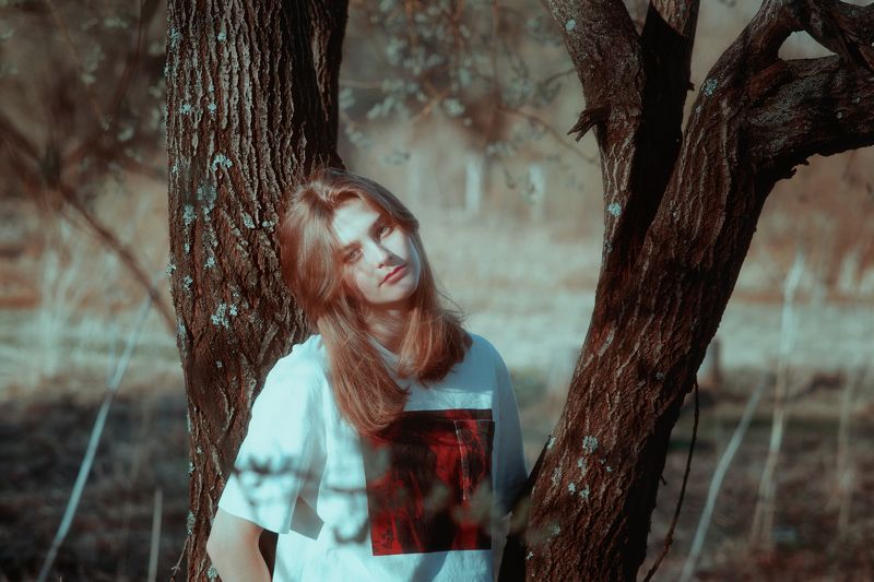 девушка, лес, портрет, лето, пленка Nika фото превью