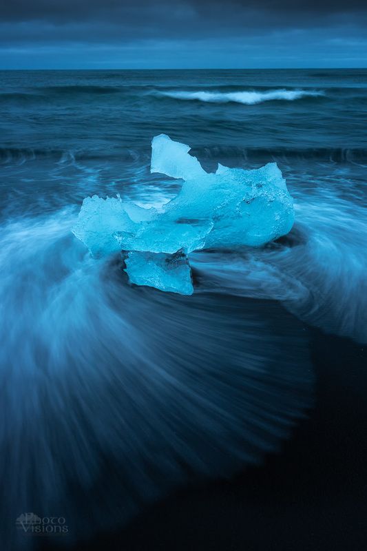 black beach,glacier,glacial,iceland,ice,sea,sea shore,shoreline,beach,diamond beach, Blue фото превью