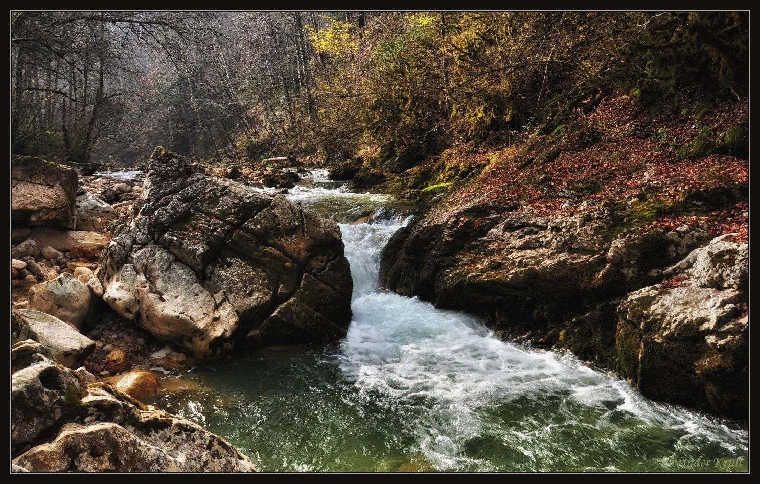 курджипс, река, осень, Александр Круль