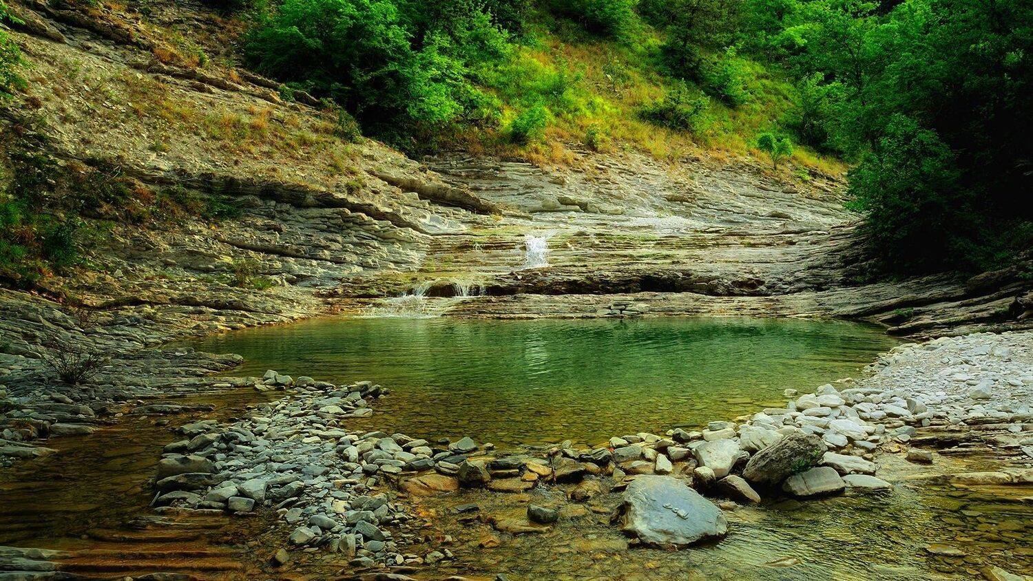 лес, горы, река, водопад, природа, лето, Serj Master