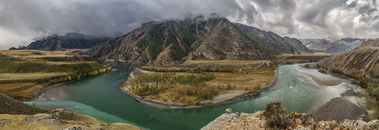 алтай, горный алтай, горы, катунь, осень, панорама, пейзаж, природа, путешествия, река, россия, сибирь, туризм, Альберт Беляев