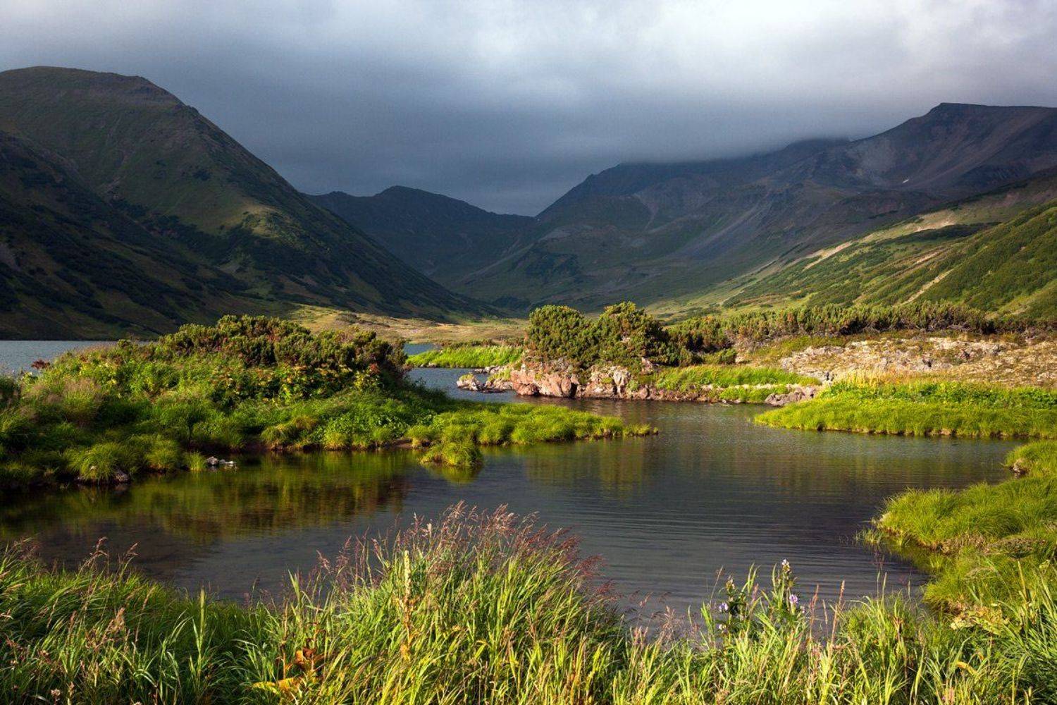 горы, озеро, камчака, Сергей Краснощёков