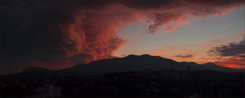 закат, крым Закат в Крыму накануне референдума фото превью