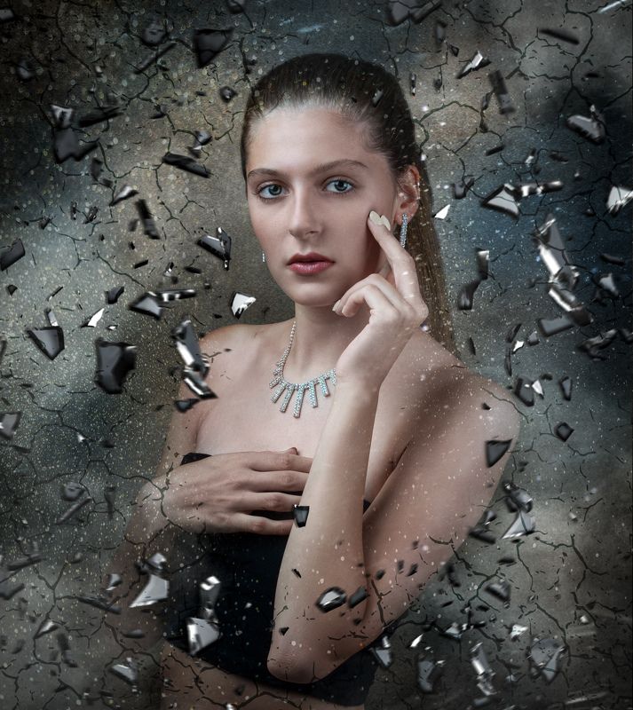 студийный портрет, красивая девушка, женский портрет, концептуальное, арт  фото превью