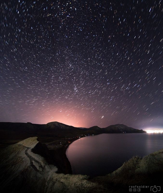 Landscape, night, stars, milky way, astrophotography, crimea, ukraine, sea, sky, nightsky, mount, nature Мыс Хамелеон  фото превью