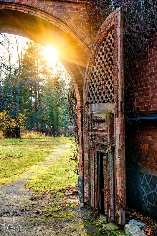 bakulind, санкт-петербург, знаменка Ворота оранжереи в усадьбе Знаменка фото превью
