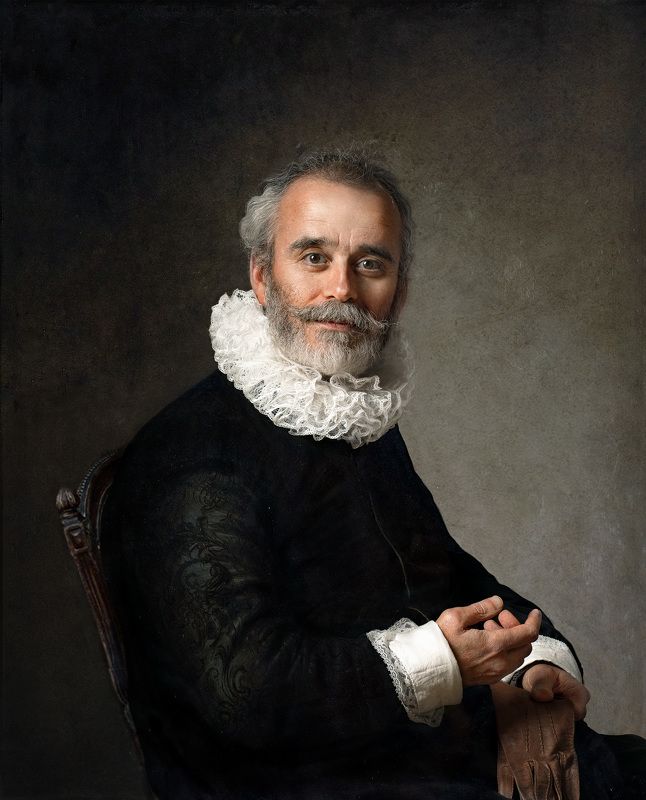 Homage, Rembrandt, Portrait, man, Homage to Rembrandt, Portrait of a man, photo Portrait of a man фото превью