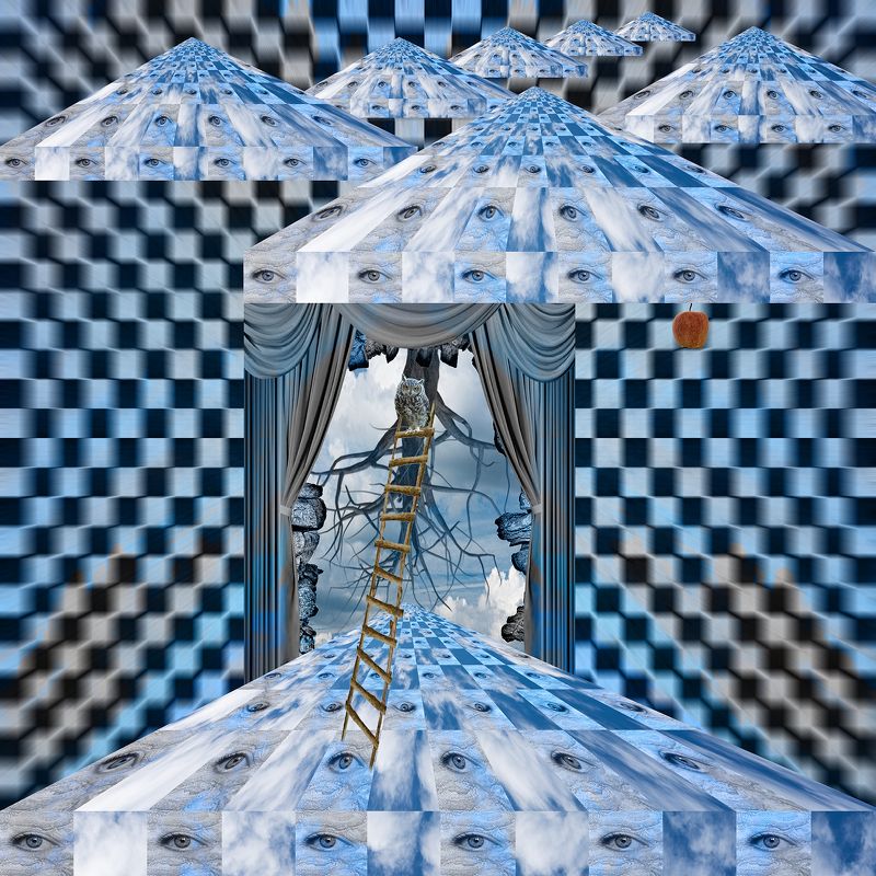 art, art image, collage, color, colors, color image, concept, conceptual, design, digital, digital art, editing, graphic, graphic work, photo collage, photography, surreal, surrealism, As Soon As Thought Reflects Itself фото превью