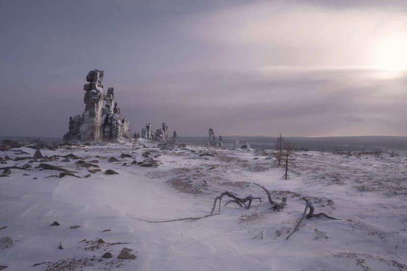 путешествия, природа, горы, скалы, зима, Пурга отступила фото превью