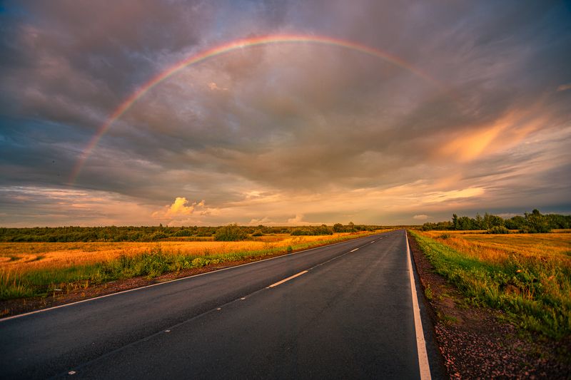 За радугой на закат фото превью