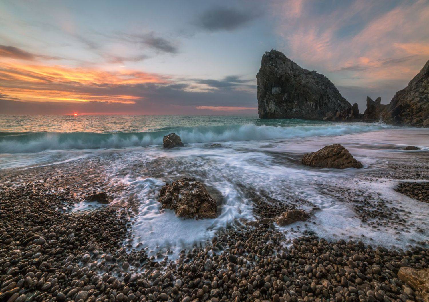 крым, симеиз, скала дива, рассвет, декабрь, Николай Мысливцев