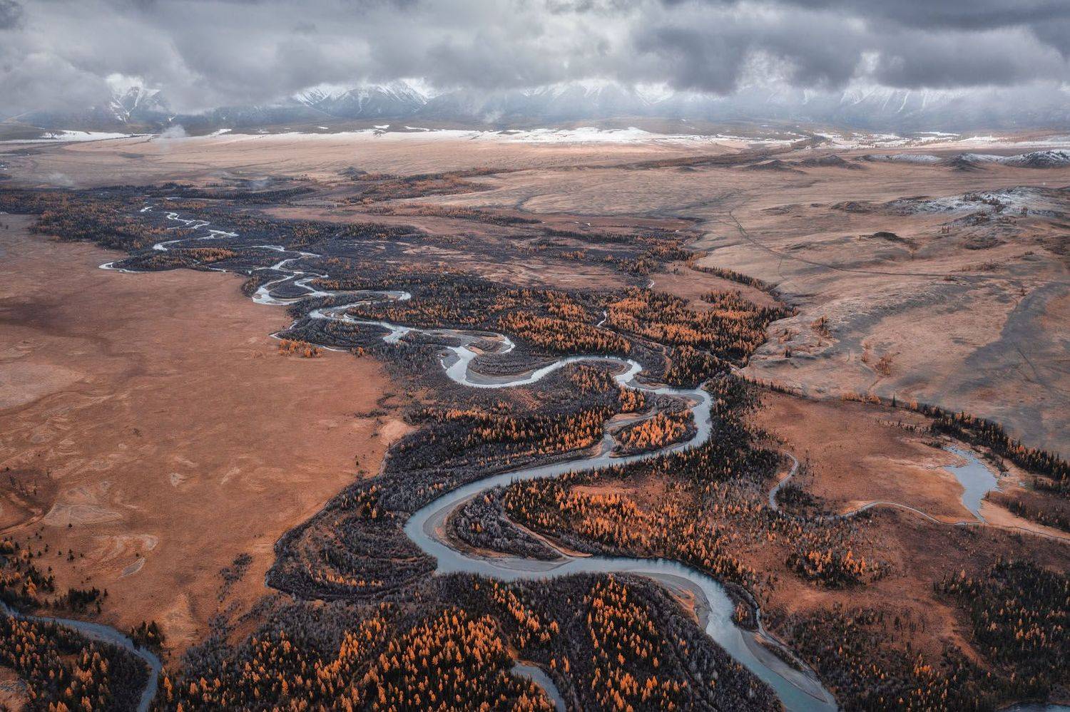 russia, altay, autumn, winter, october, cold, topview, aerial, landscape, drone, mavic2pro, djimavic, Алексей Вымятнин
