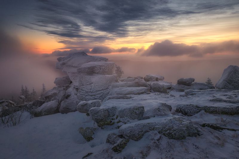 Морозный рассвет фото превью