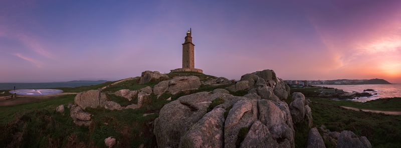 lighthouse architecture sea landscapes galicia spain deathcoast Hercules Tower фото превью