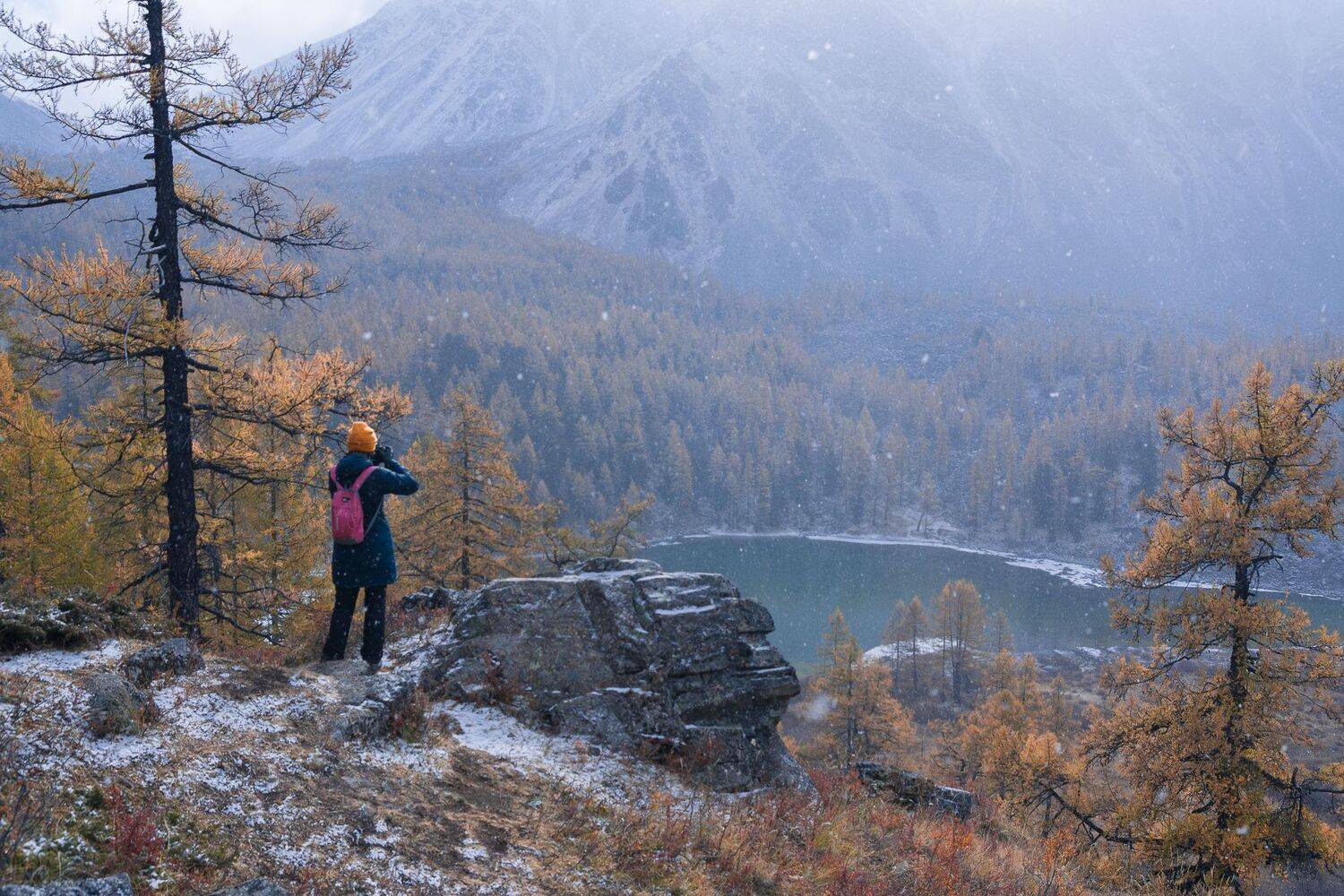 россия, горный алтай, снег, осень, фотограф, Андрей Поляков