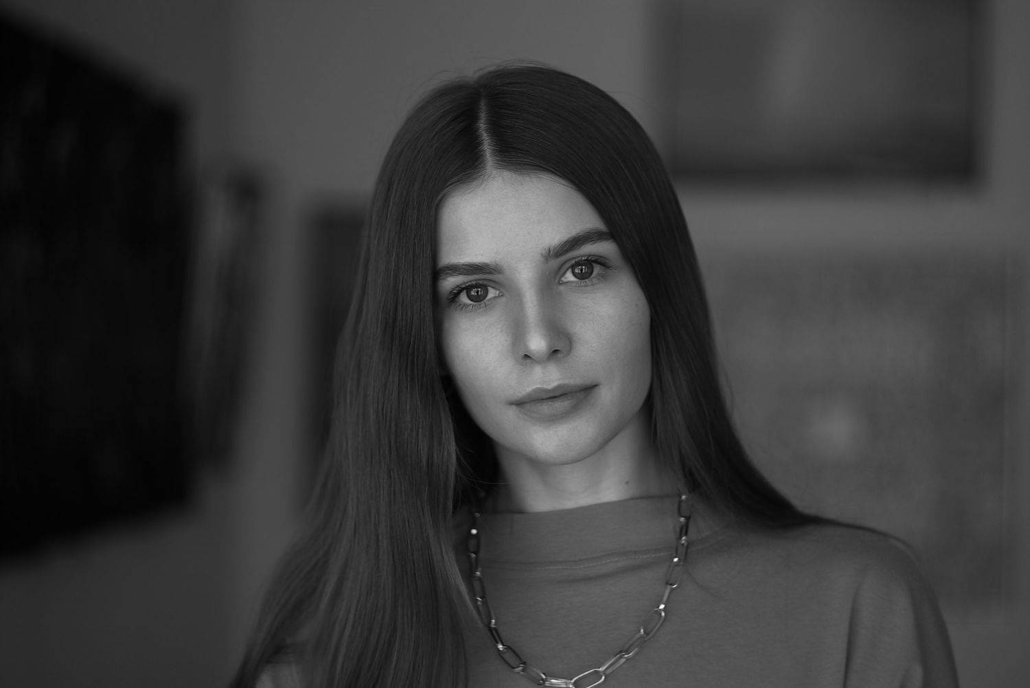 естественный свет, красивая девушка, портрет, девушка, чёрно-белое, Александр Зыков