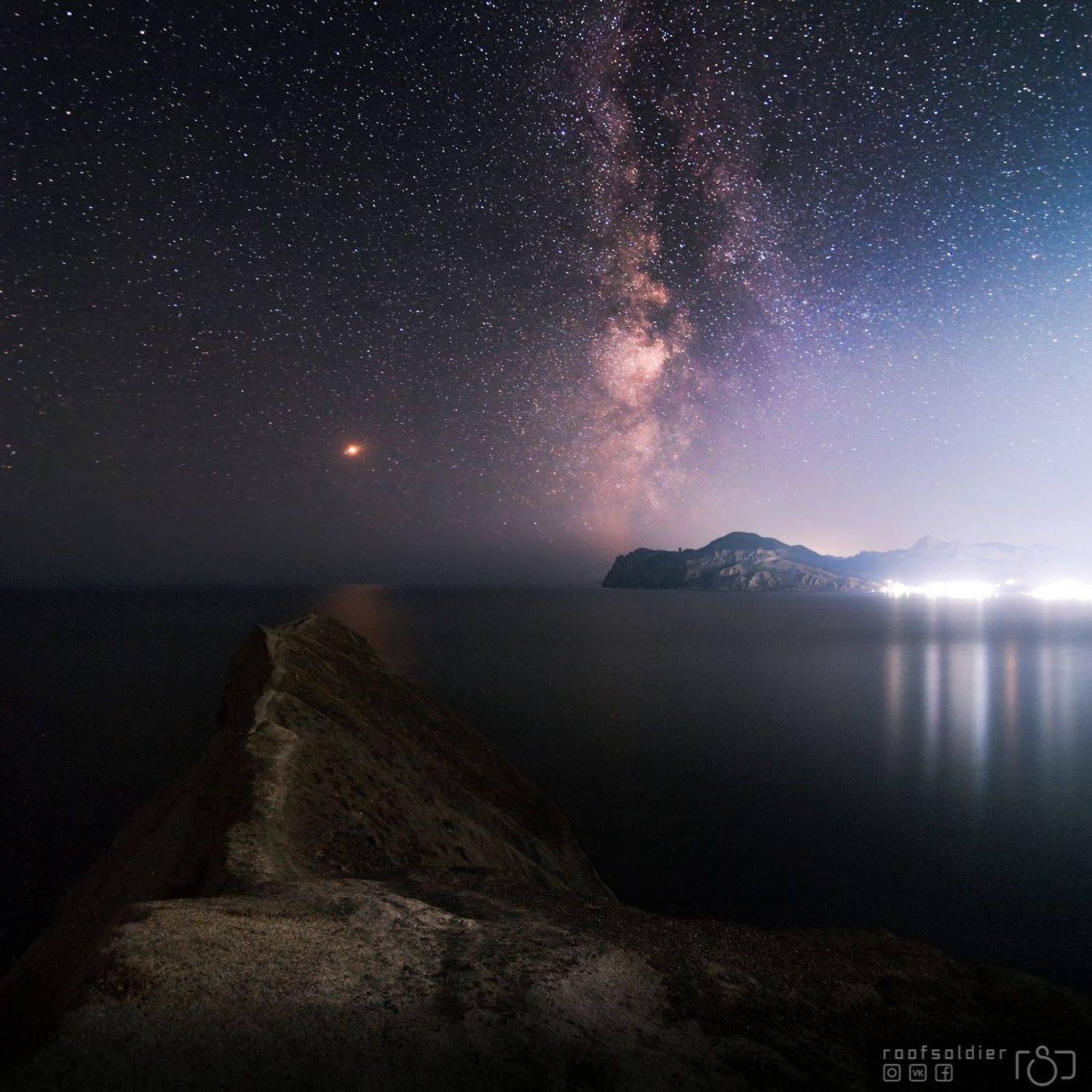 Landscape, night, stars, milkyway, astrophotography, crimea, ukraine, sea, sky, nightsky, mount, nature, Голубев Алексей