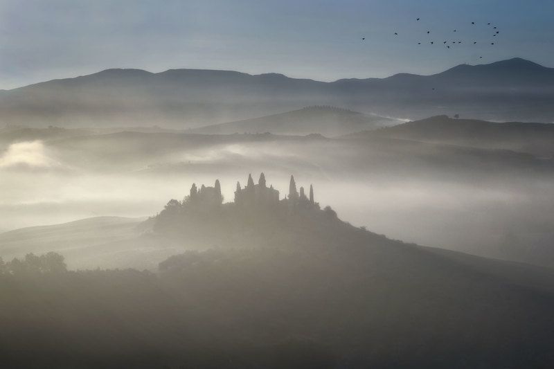 tuscany, тоскана, путешествие по тоскане, tuscany photos landscape, весенняя тоскана, пейзажи тосканы, tuscany landscape photography When dawn comes again. Tuscany фото превью
