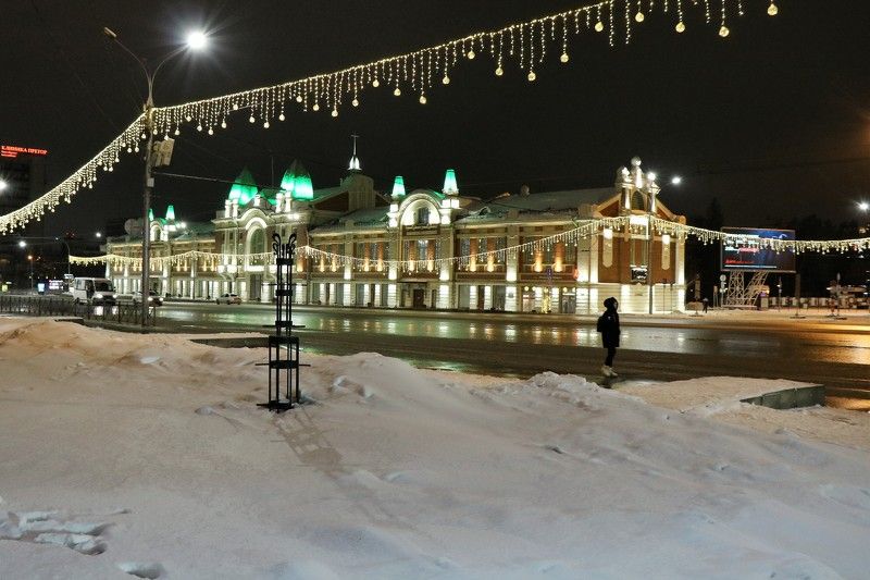 город,новосибирск,утро,зима,музей,декабрь Утро декабря фото превью