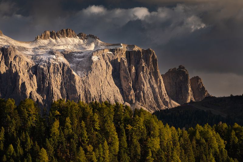 mountains, autumn, dolomites, italy Evening in the Mountains фото превью