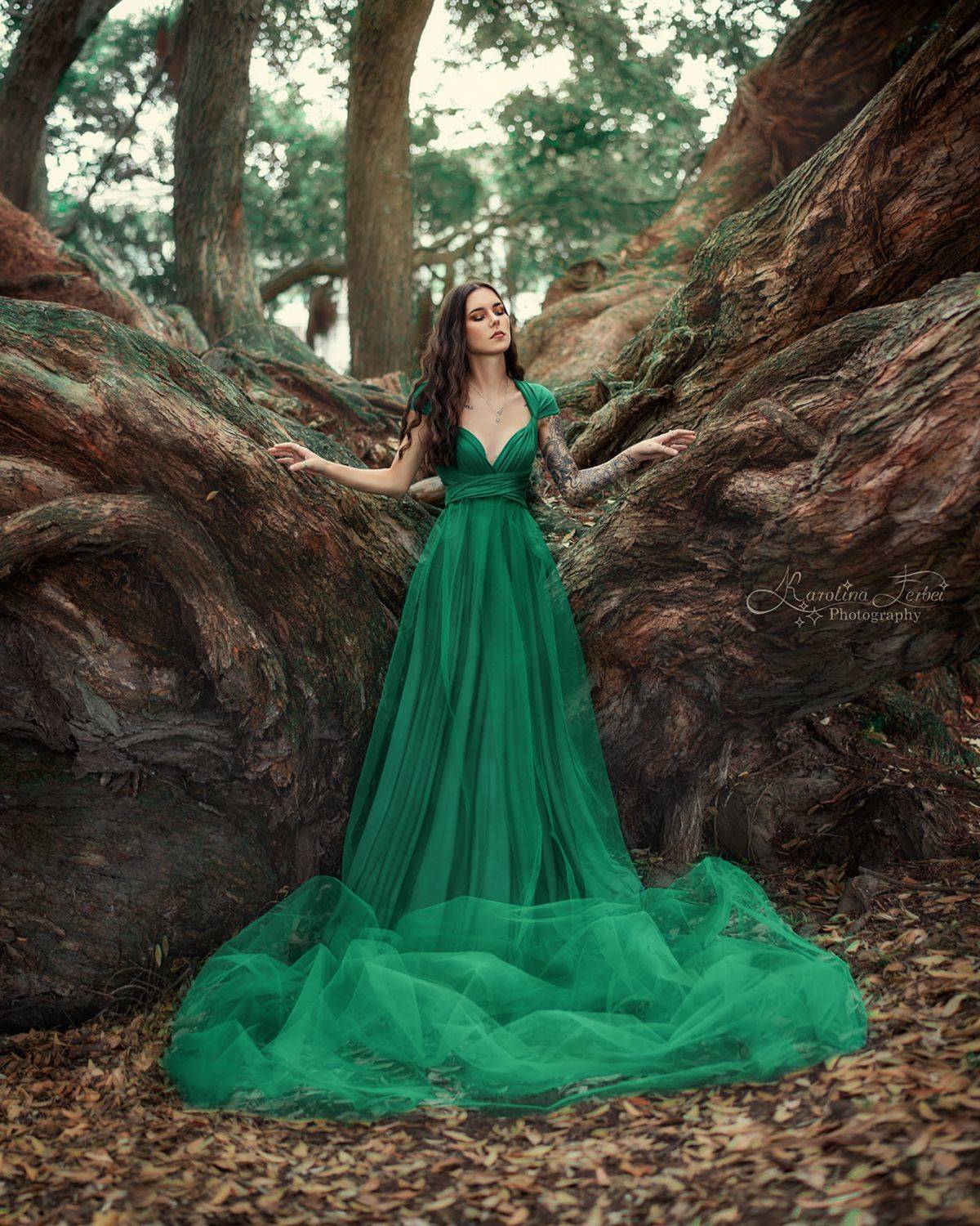 tree, forest, fine art, portrait, художественная фотография, лес, дерево, фея, богиня, девушка, платье, природа, фотосессия, портрет, Karolina Ferbei