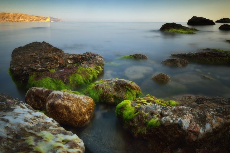 крым, море, камни Текстуры моря фото превью