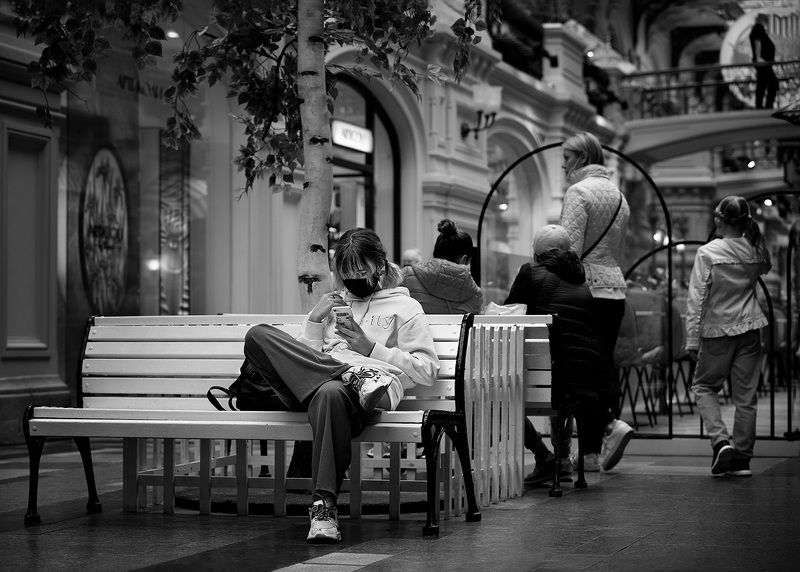 чб фото, уличная фотография, гум, магазин ГУМ фото превью