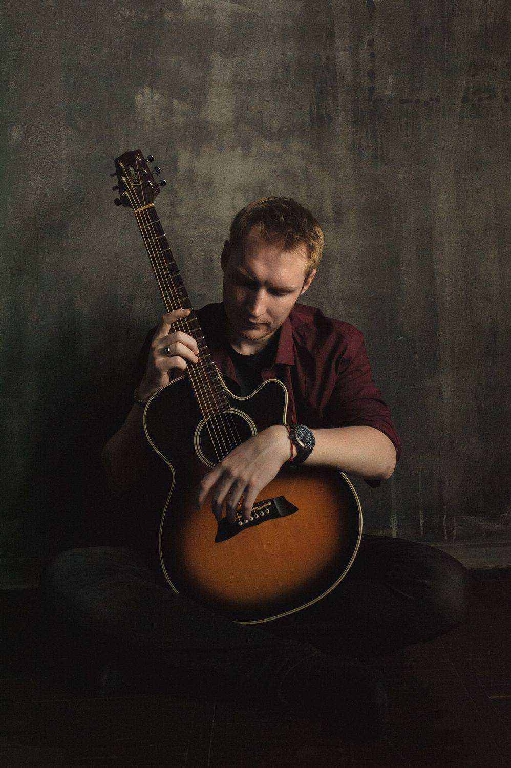 портрет, мужчина, dark, гитара, Терников Александр