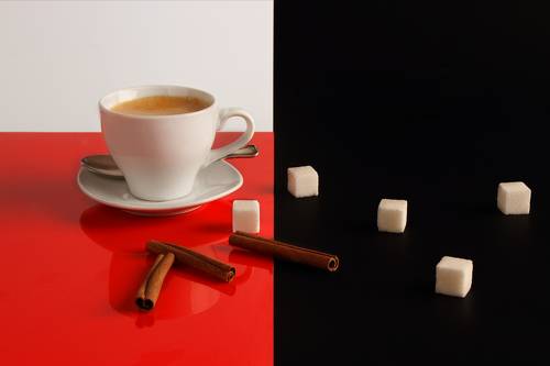 Кофе, корица и сахар