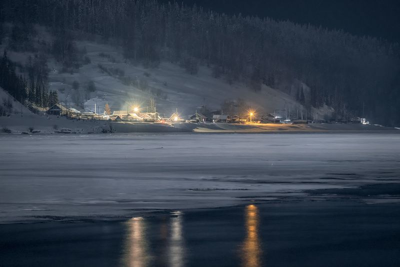 Морозная ночь над Вишерой фото превью