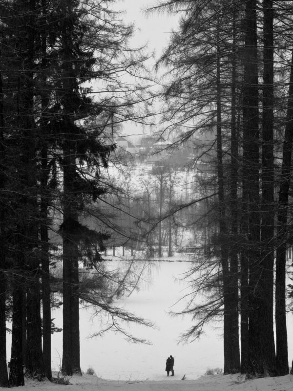 Monochrome, Black and white, Couple, Portrait, Russia  Alone in the Universe фото превью