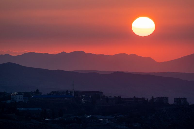 восход, солнце, горы  фото превью