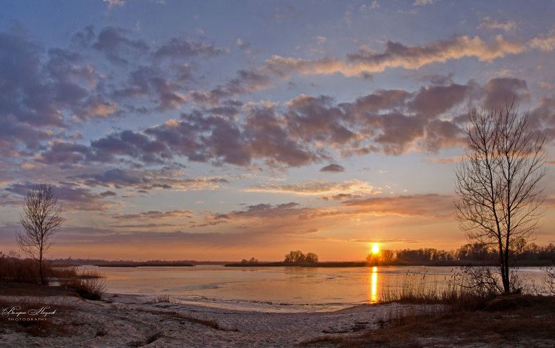 зима, декабрь, утро, рассвет, восход, небо, облака Краски утра фото превью