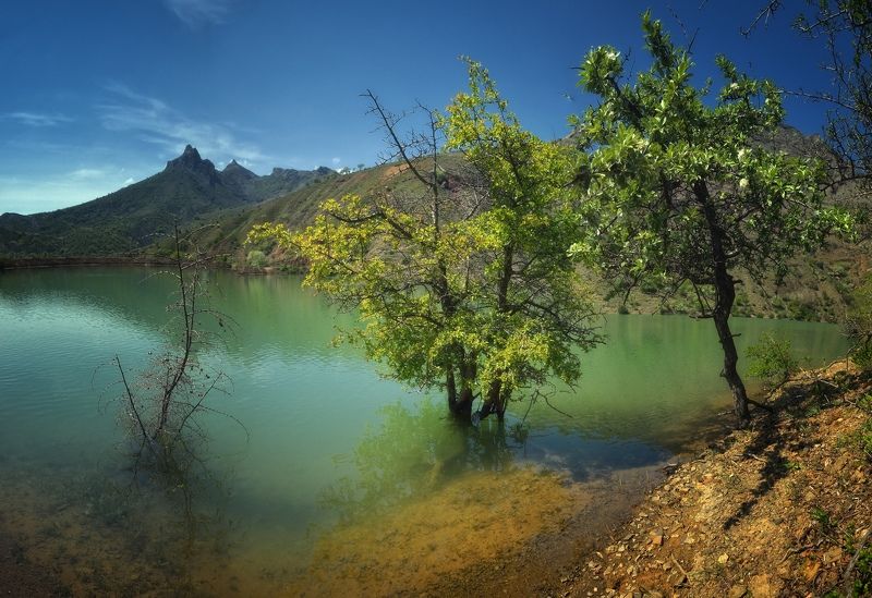 крым, горы, озеро, водоем, вода, лето Озеро Панагия фото превью